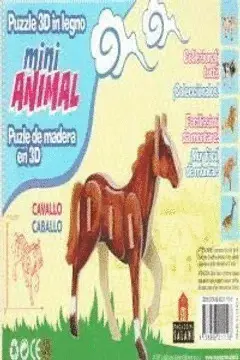 CABALLO MINI ANIMAL PUZLE DE MADERA EN 3D